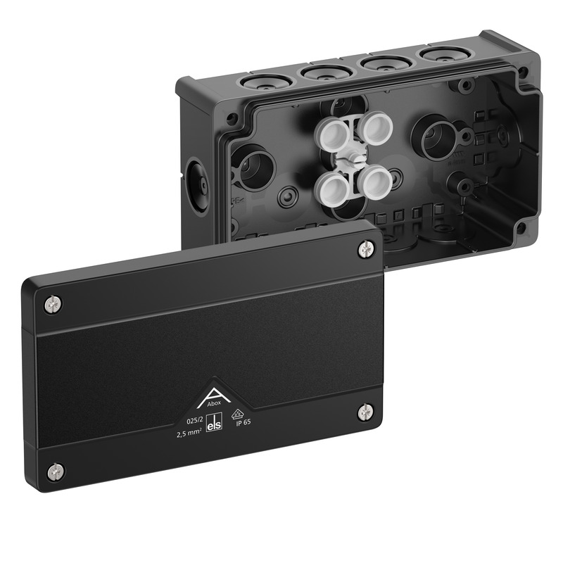 Afgreningskasse - Abox 025/2-L/sw